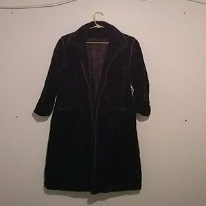 Sears coat that's furry w leather pockets